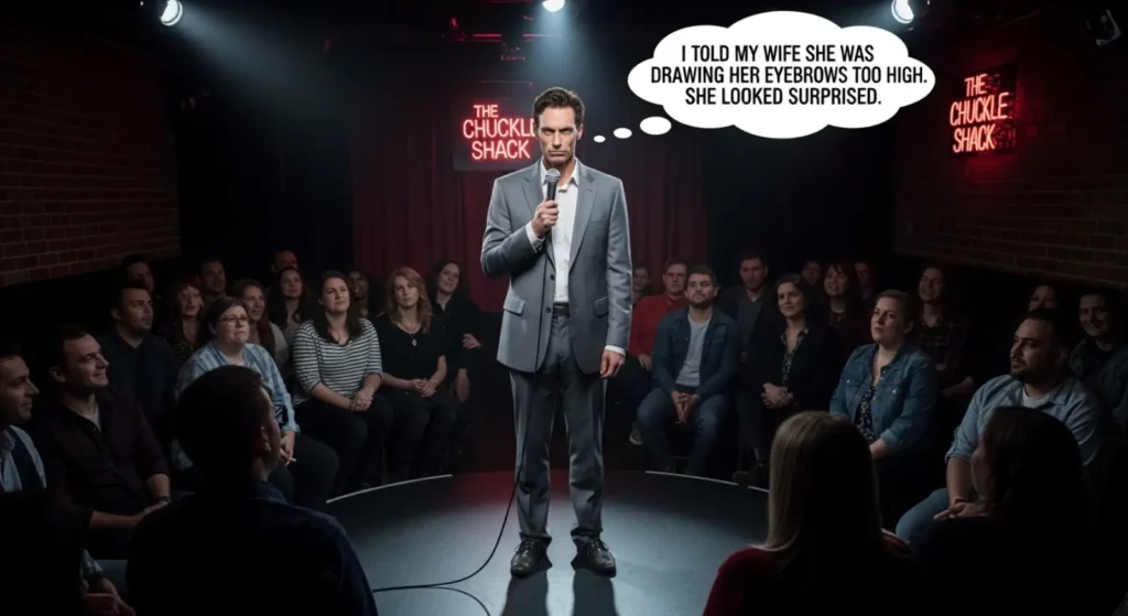 Deadpan comedy lines that sound serious but are actually funny