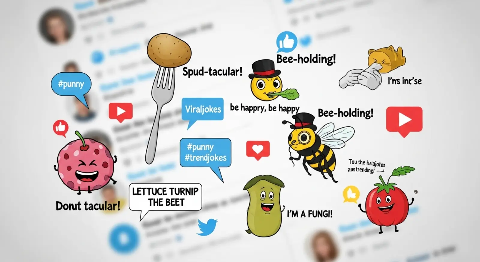 Viral jokes and puns