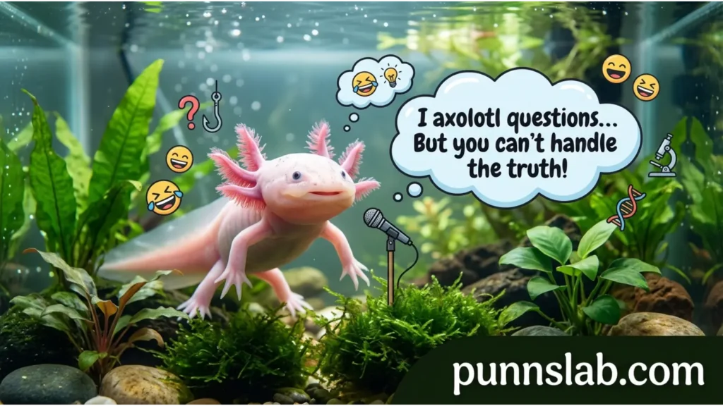 Cute Animal Style Axolotl Humor
