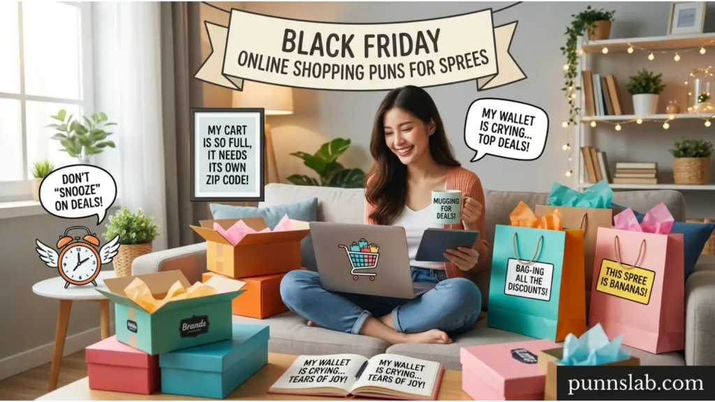 BLACK FRIDAY PUNS FOR ONLINE SHOPPING 
