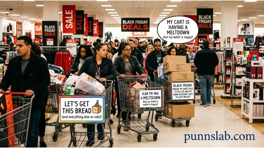 BLACK FRIDAY PUNS FOR SHOPPING CART 