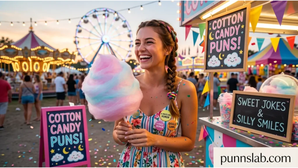 Cotton candy sweetness puns