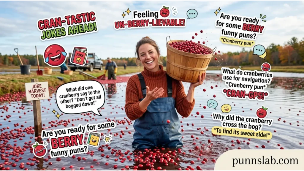 Cranberry jokes for social media captions