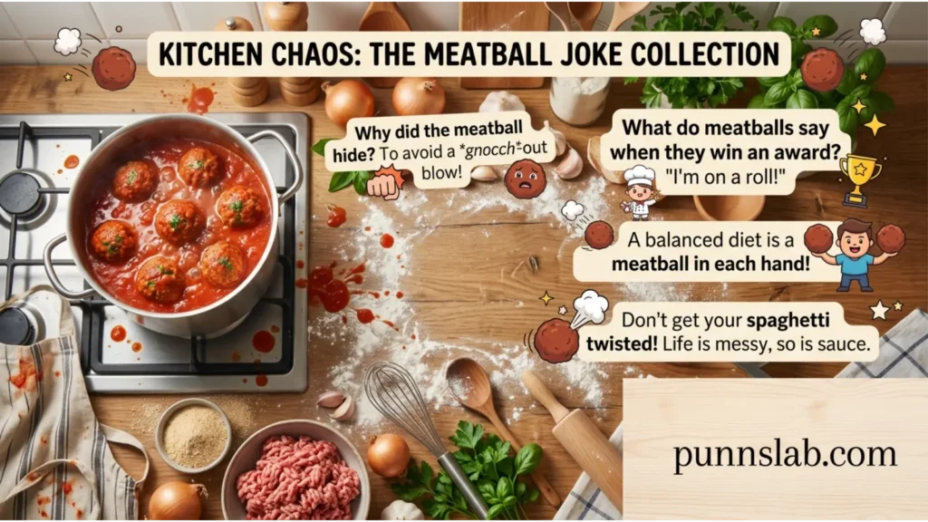 Kitchen Chaos Meatball Joke Collection