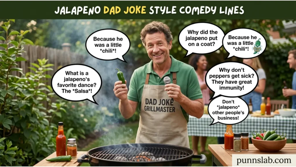 Jalapeno Dad Joke Style Comedy Lines