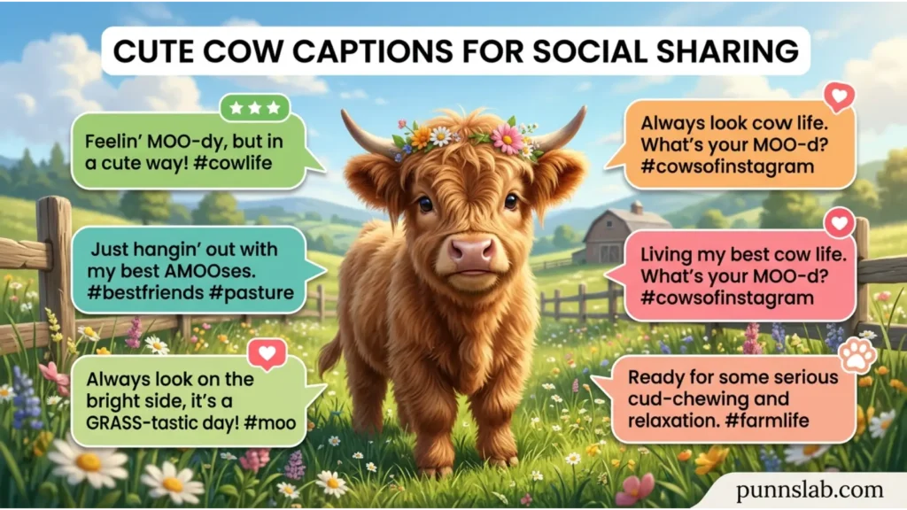 Cute Cow Captions