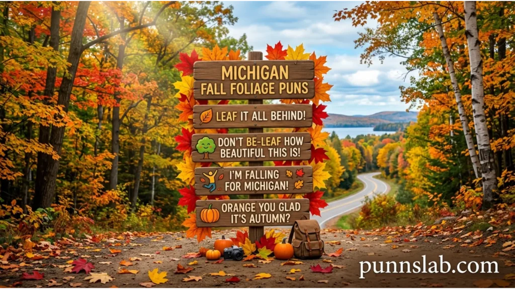 Fall Foliage Michigan Puns