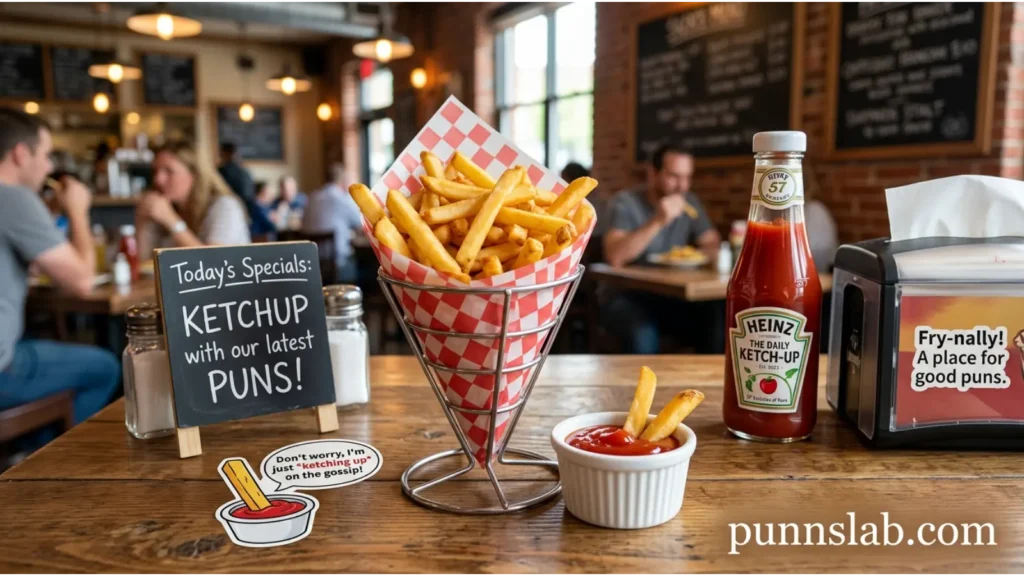 fries dipping humor ketchup puns