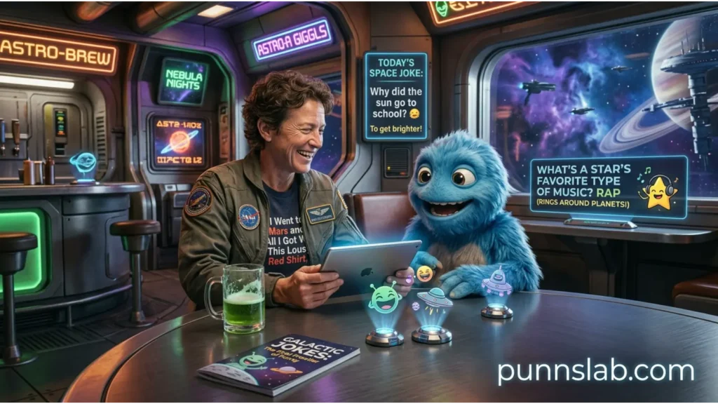 Galactic space travel jokes