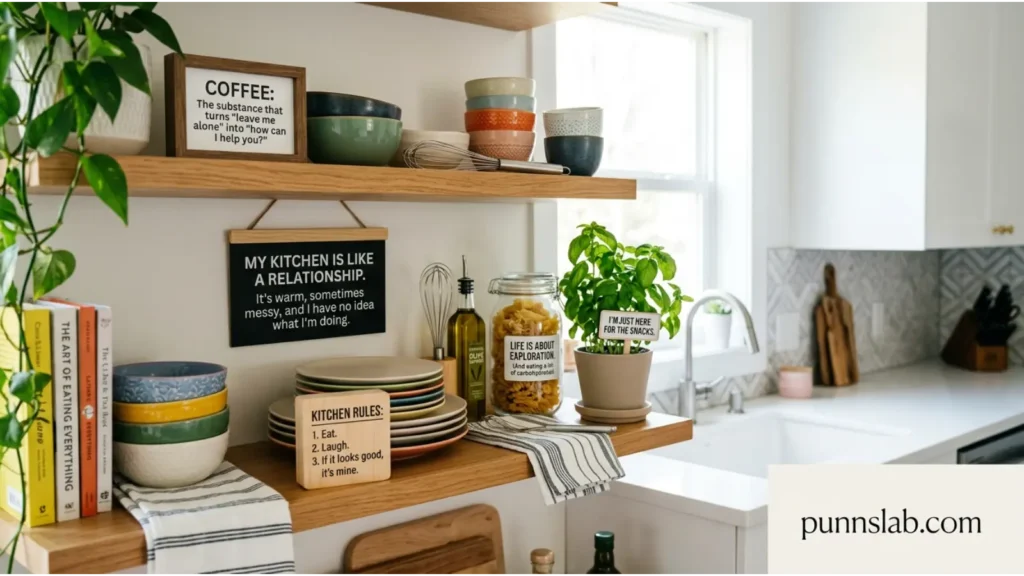 Kitchen Shelf Funny Captions
