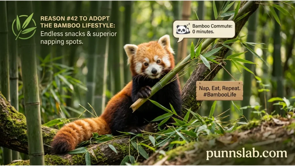 Cute Bamboo Lifestyle Red Panda