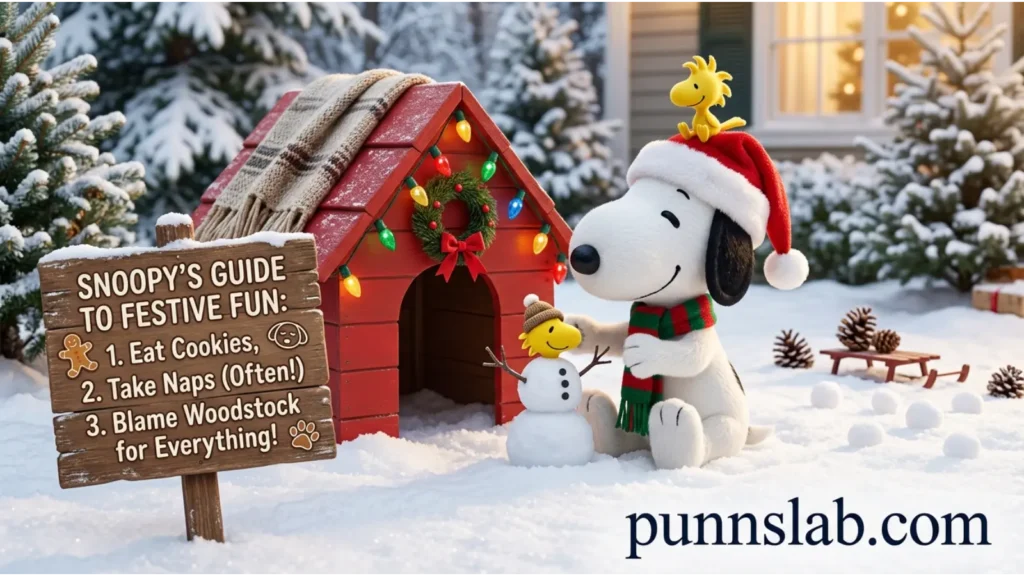 Seasonal Snoopy humor and festive fun vibes
