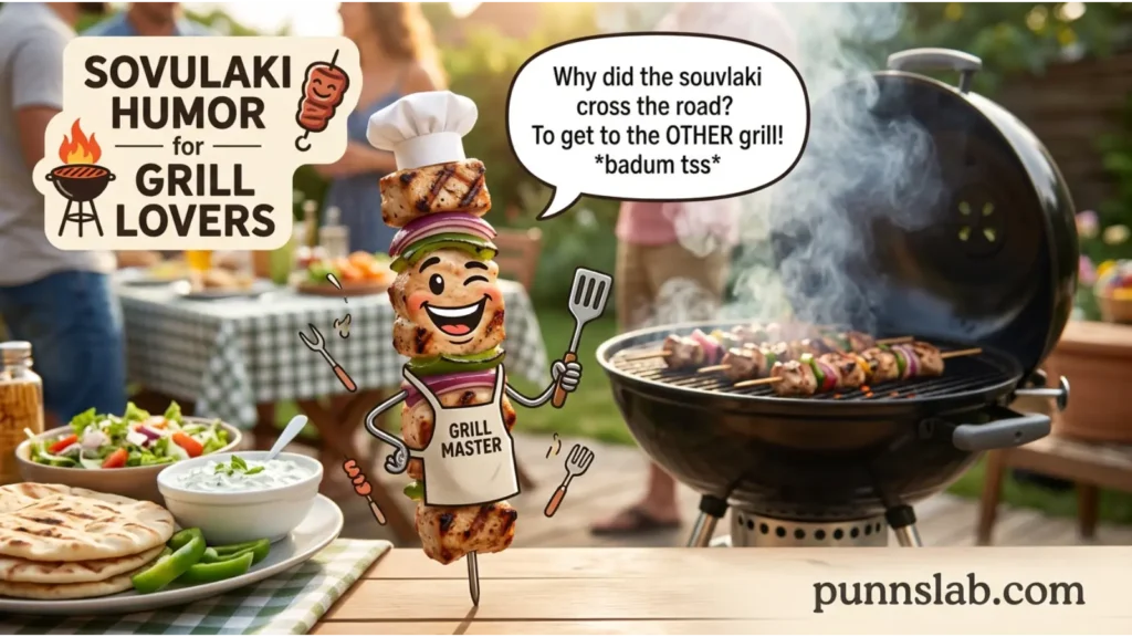 Souvlaki humor for grill lovers