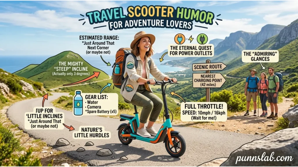 Travel Scooter Humor For Adventure Lovers