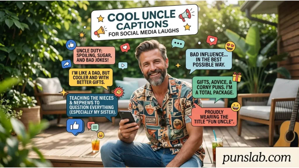 Cool uncle captions for social media laughs
