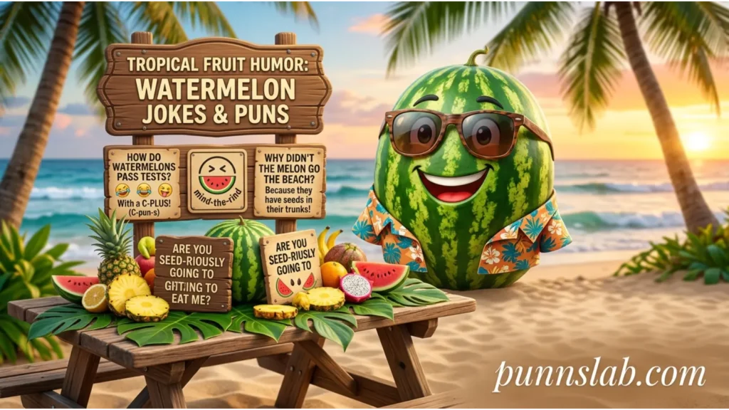 Tropical Fruit Humor Watermelon Jokes