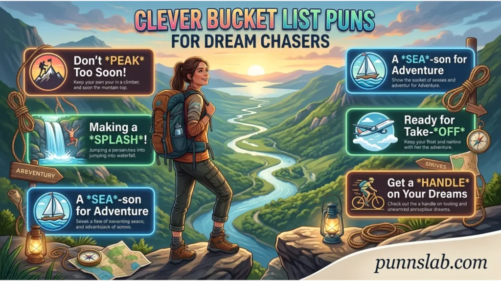 Clever Bucket List Puns