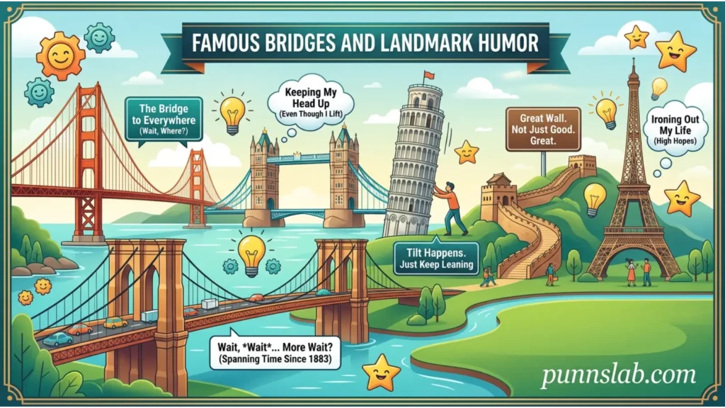 Famous Bridges and Landmark Humor