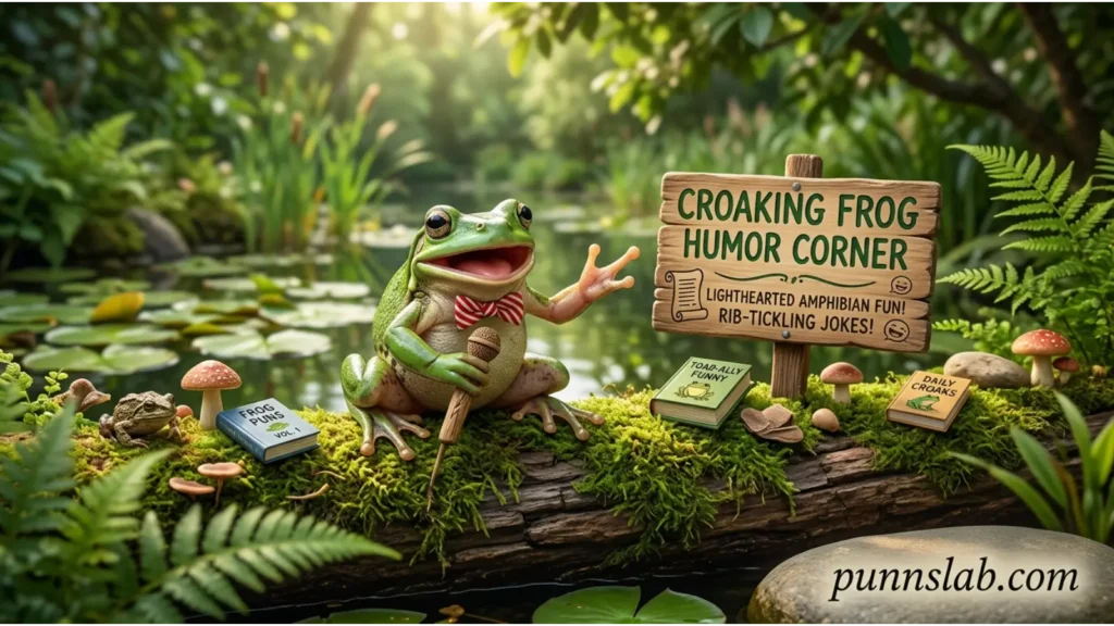 Croaking frog humor