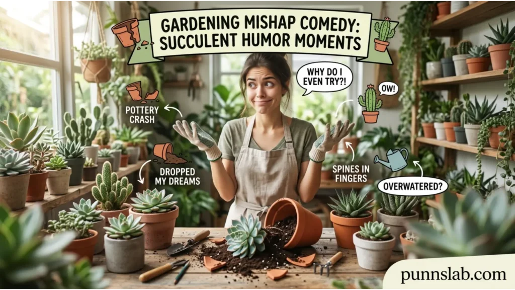 Gardening Mishap Comedy Succulent