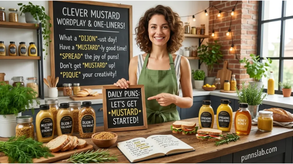 Clever Mustard Wordplay and One Liners