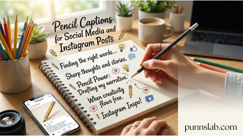 Pencil Captions for Social Media
