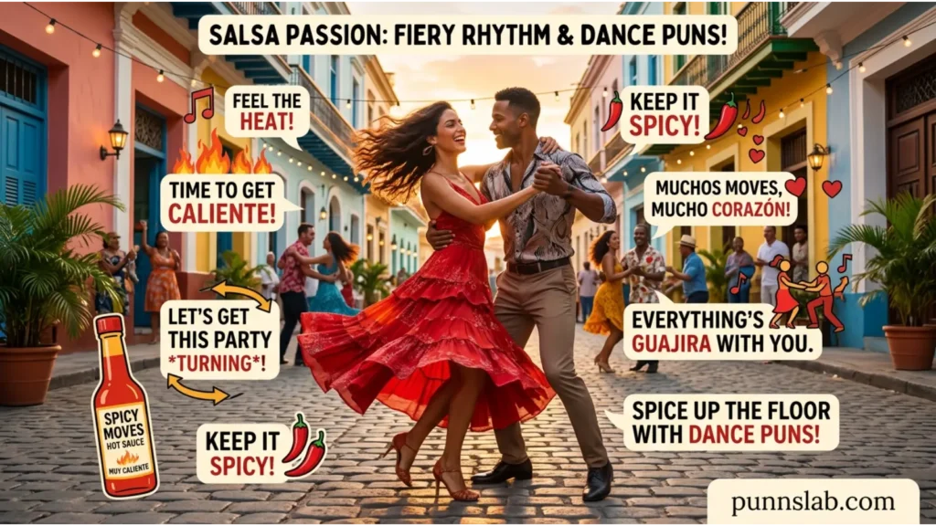 Salsa passion inspired dance puns