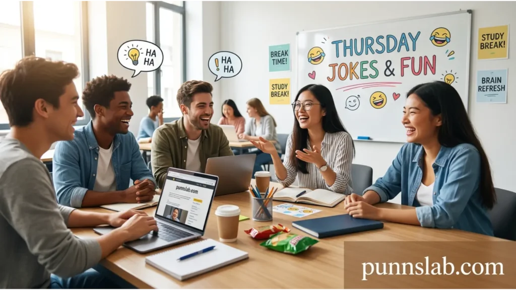 Student classroom Thursday jokes study break fun
