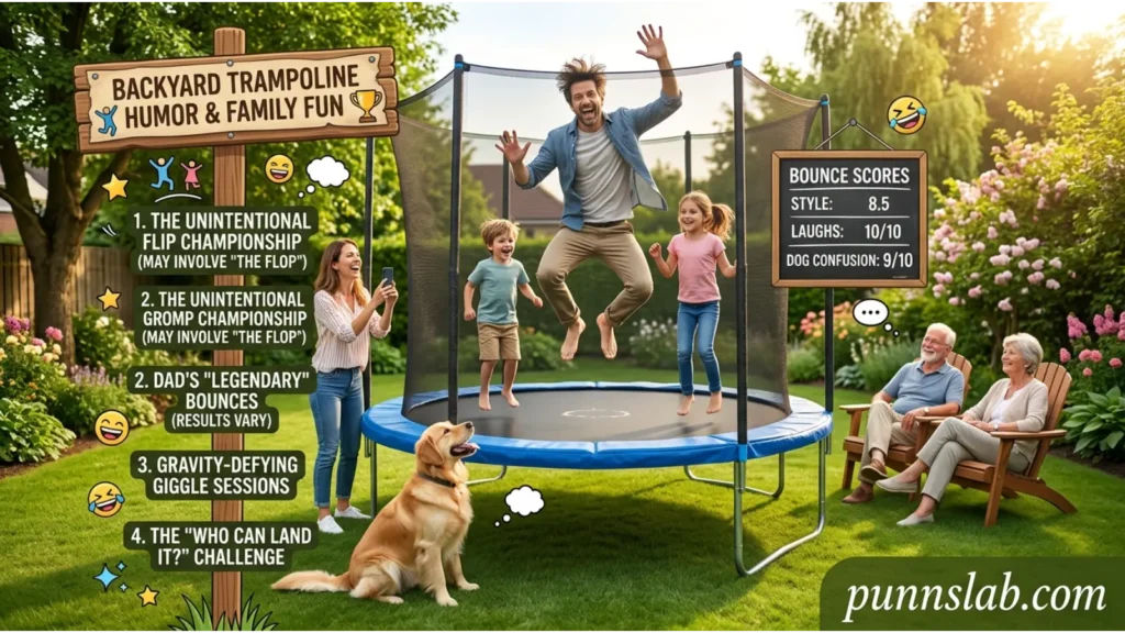 Backyard Trampoline Humor for Family Fun