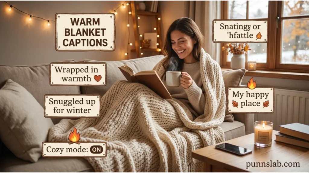 Warm Blanket Captions For Social Media